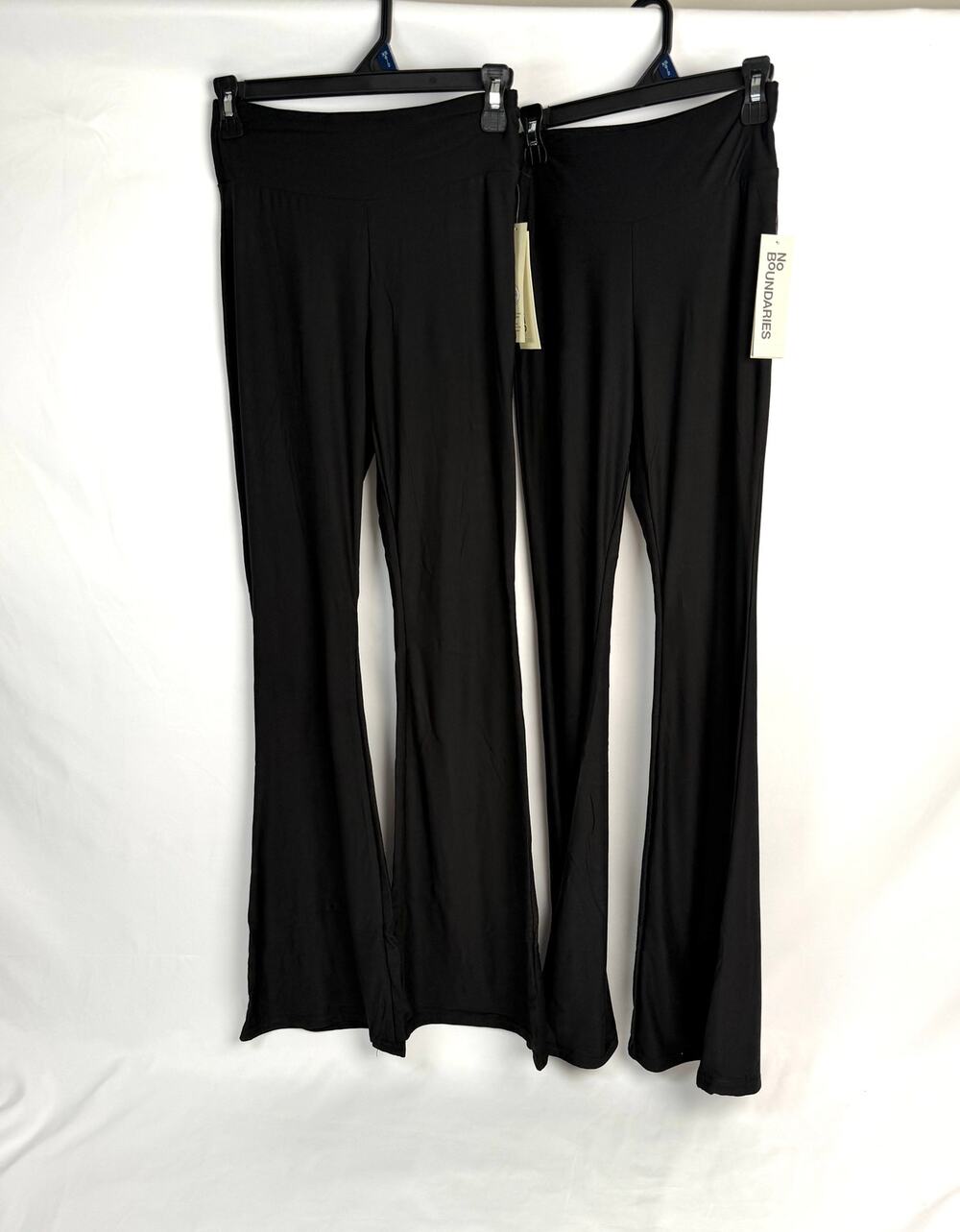 No Boundaries Womens XS Black Flare Yoga Pants Lot of 2 NWT Stretch Pull On